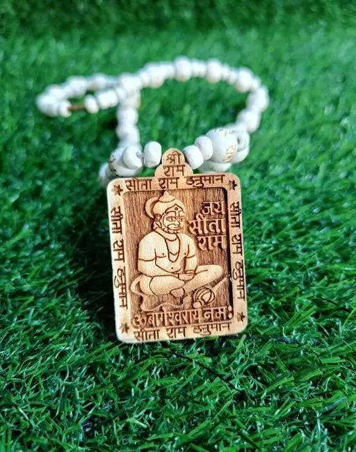 Tulsi mala Hanuman Ji Beads Wood Chain Set