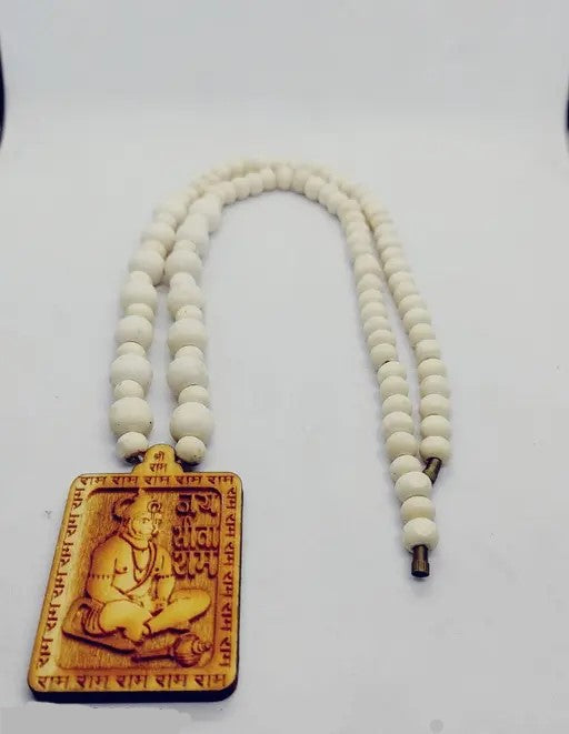 Tulsi mala Hanuman Ji Beads Wood Chain Set